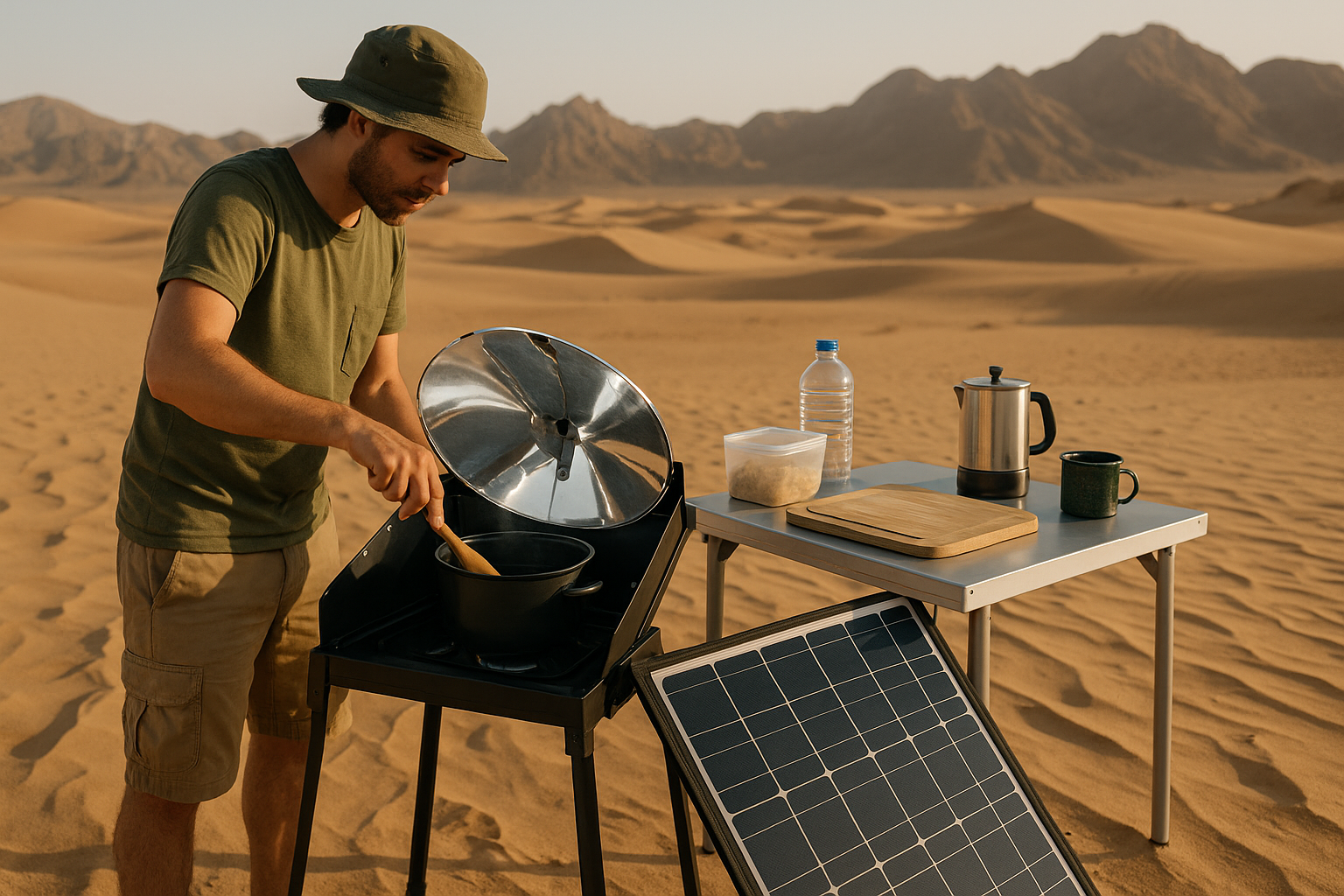 Lost in the Desert? Build a Solar-Powered Camping Kitchen to Cook Without Fire or Fuel