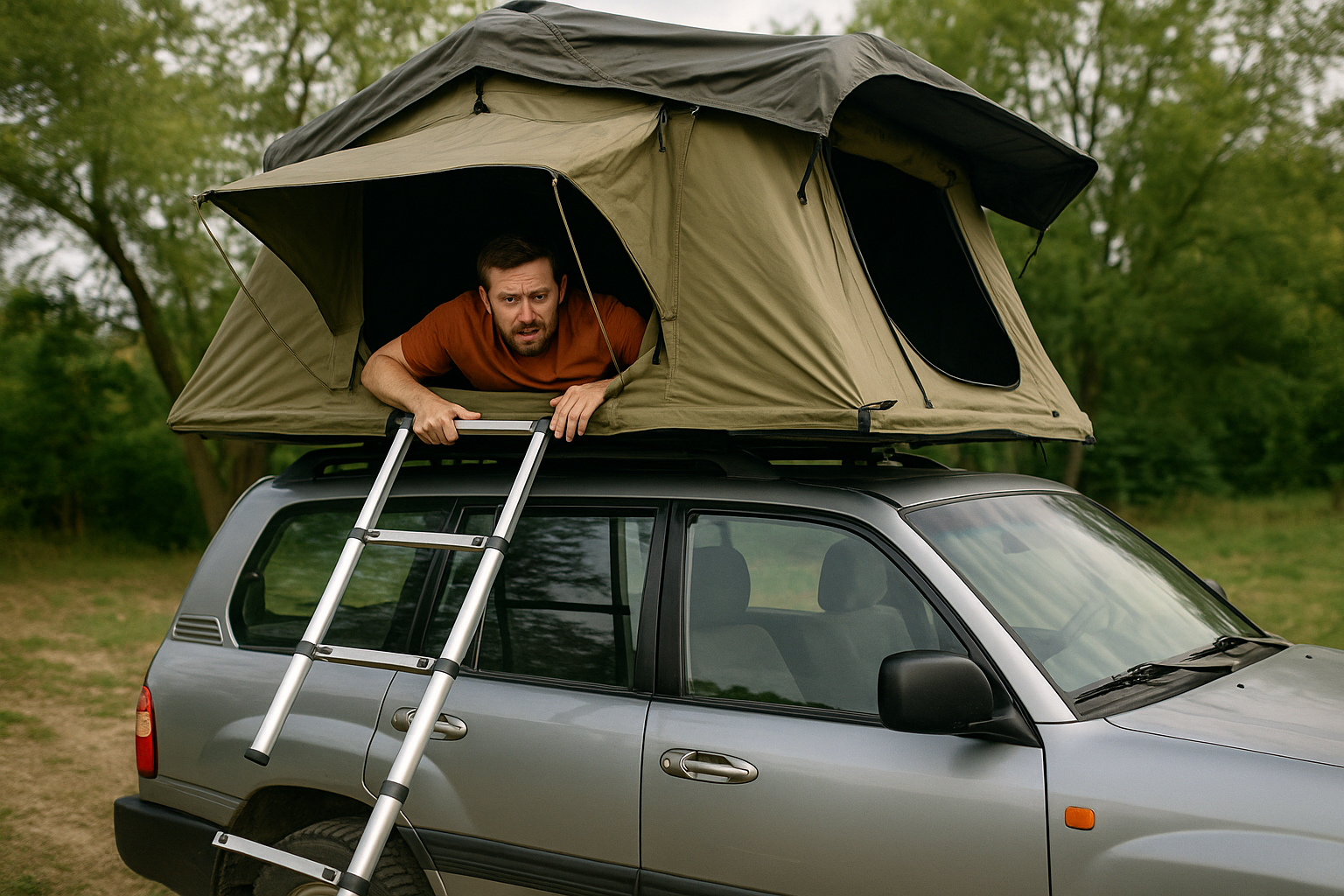 Trapped in a Rooftop Tent With a Broken Ladder? Safe Descent Hacks to Get You Down