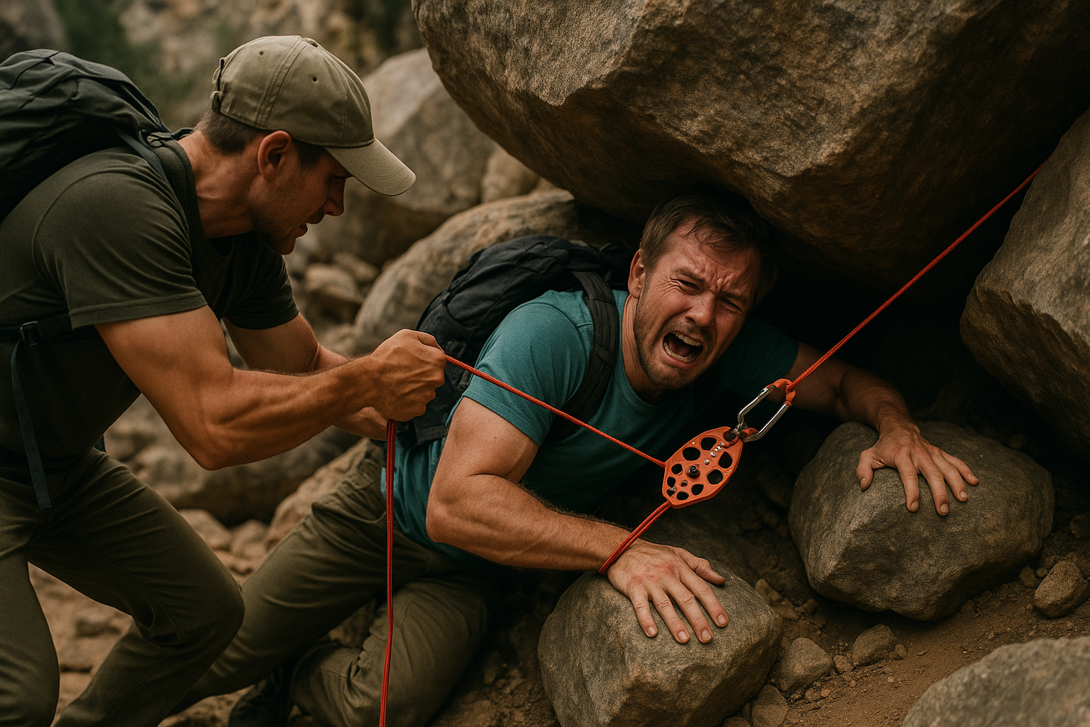 Got Stuck Under a Boulder on a Day-Trek? Ultralight Lift Gear to Free Yourself Fast